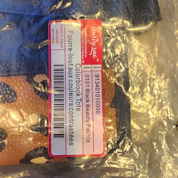 Thirty-One Colorblock Tote with Mini Rubie - Picture 3 of 4